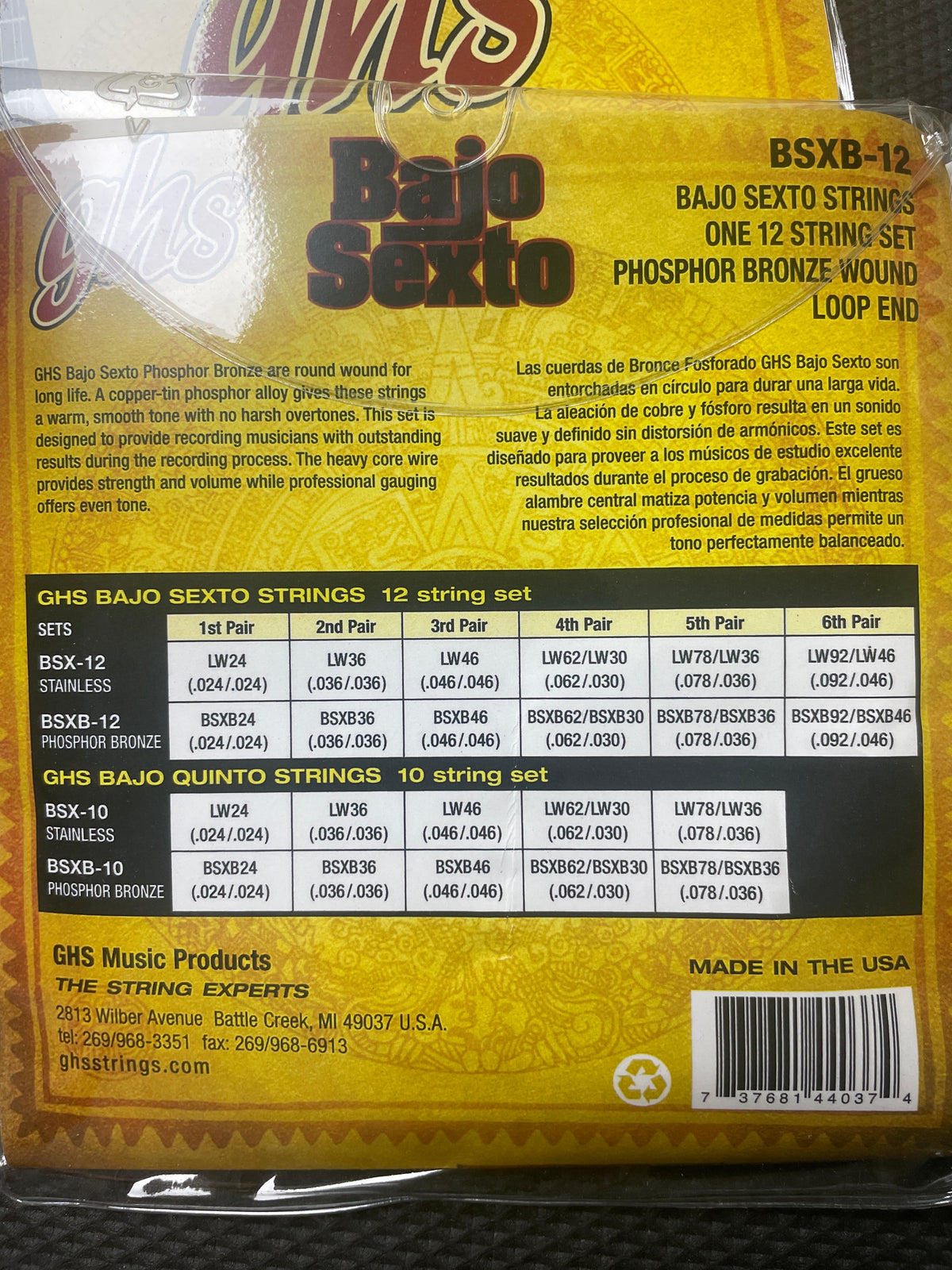 Ghs BAJO Sexto phosphor bronze