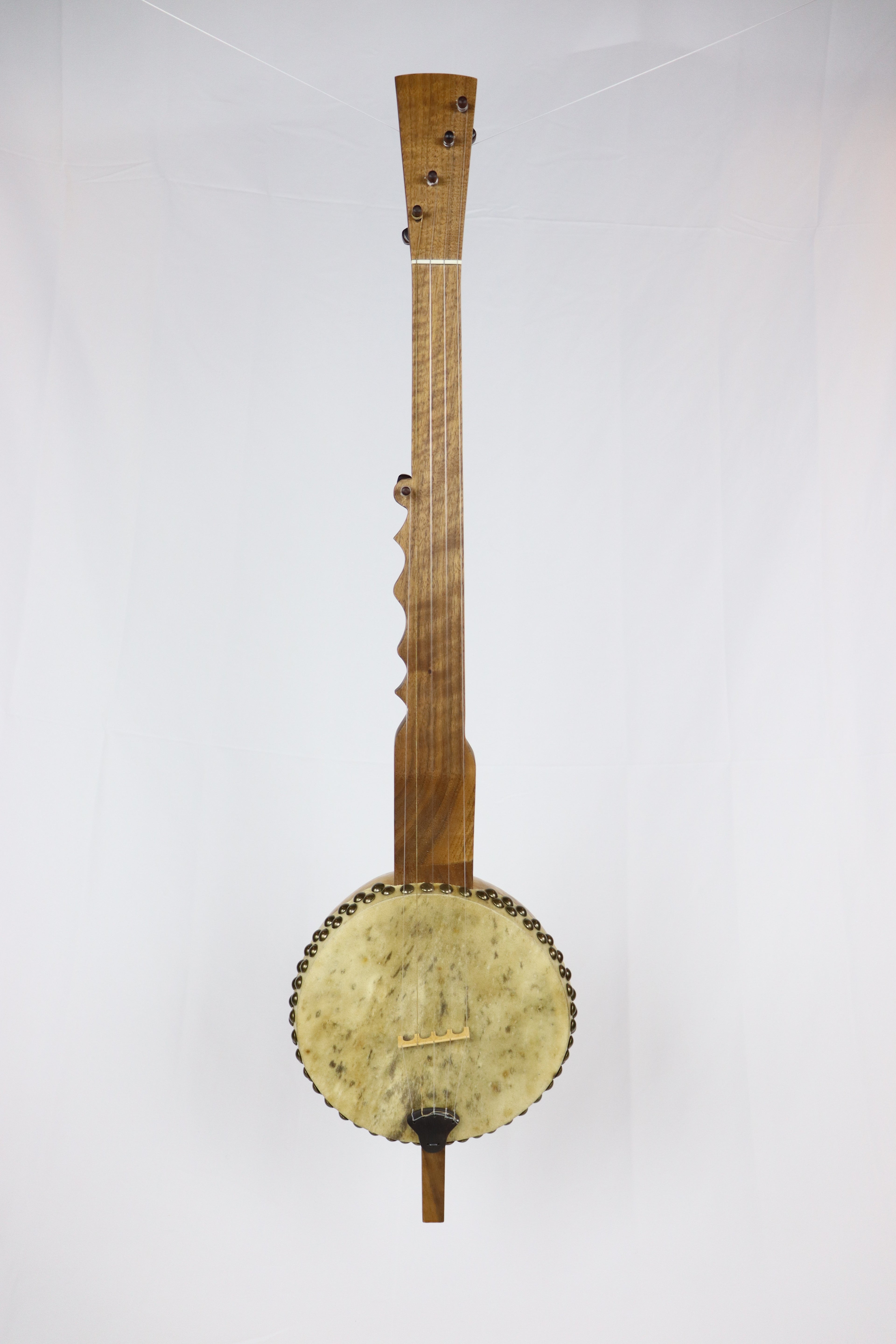Curly Walnut Gourd Banjo #002